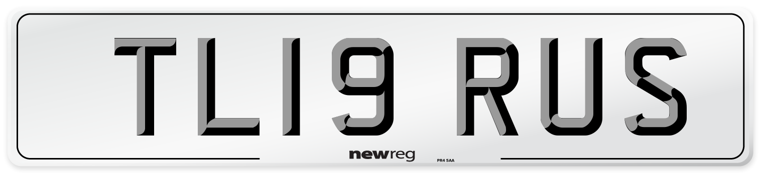 TL19 RUS Number Plate from New Reg